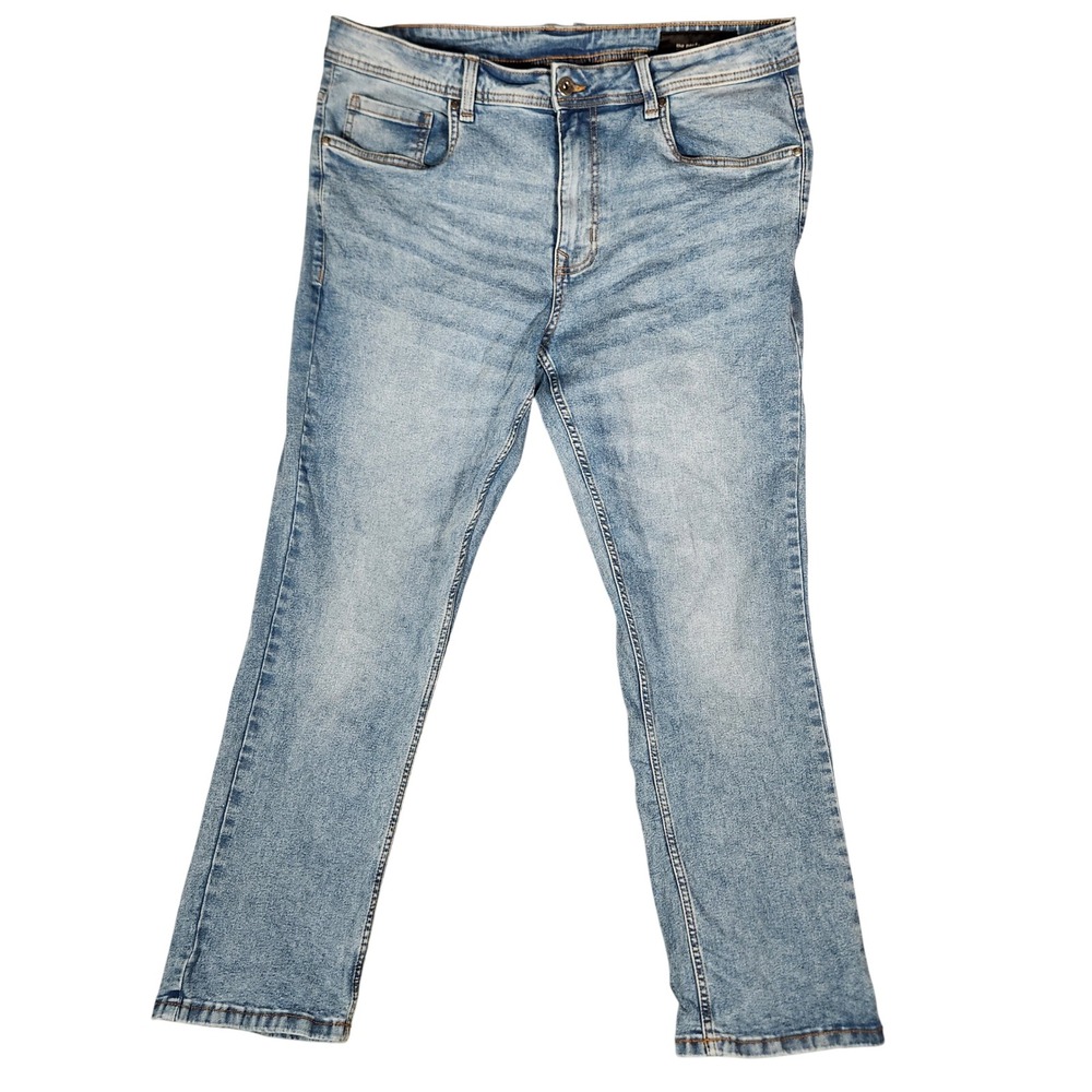 The Perfect Jean NYC Slim Jeans Mens 36 Light Blue Excellent Stretch Denim